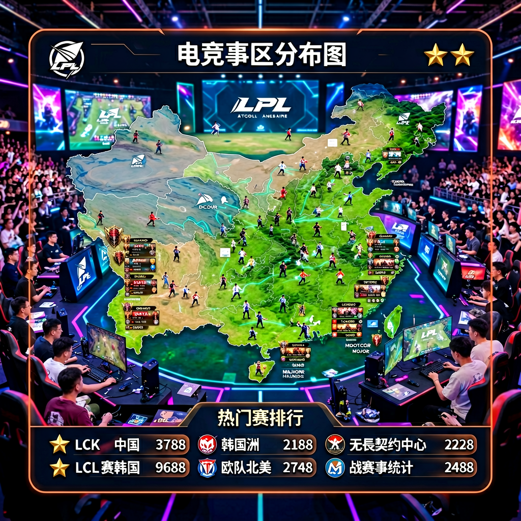电竞赛事赛区分布图